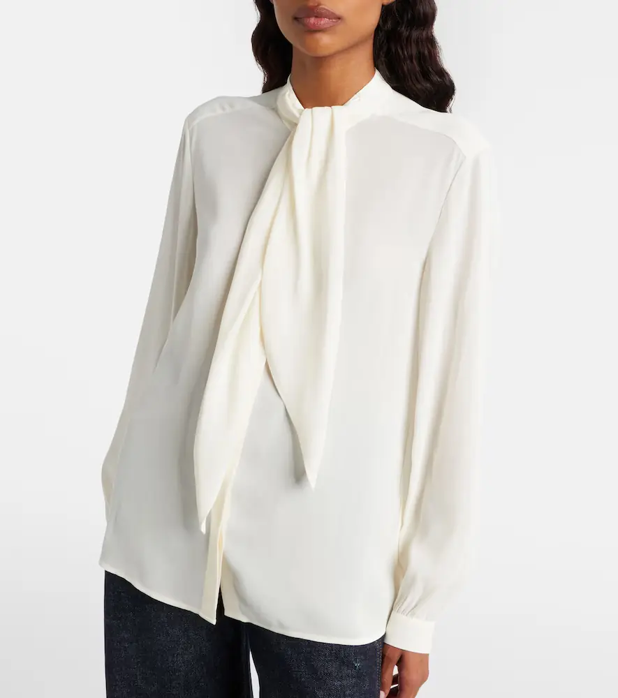 Tory Burch Tie-neck georgette blouse | Thumbnail 6 Tory Burch Tie-neck georgette blouse | Thumbnail 6