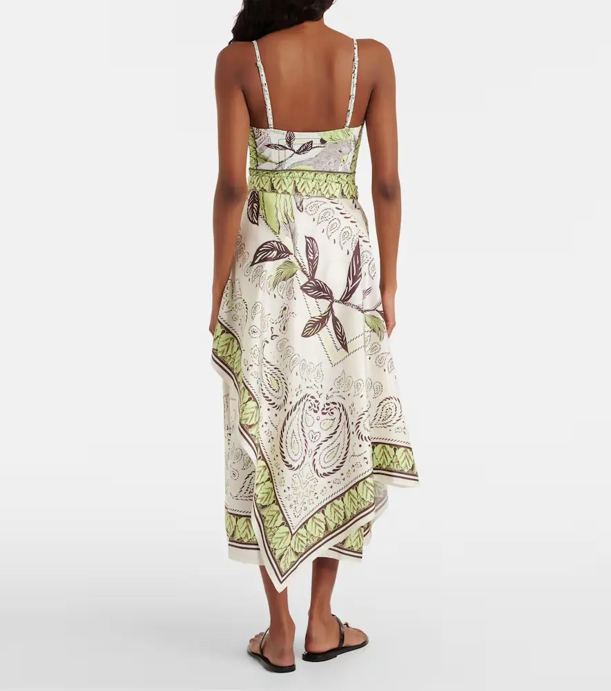 Tory Burch Printed silk satin midi skirt | Thumbnail 2 Tory Burch Printed silk satin midi skirt | Thumbnail 2