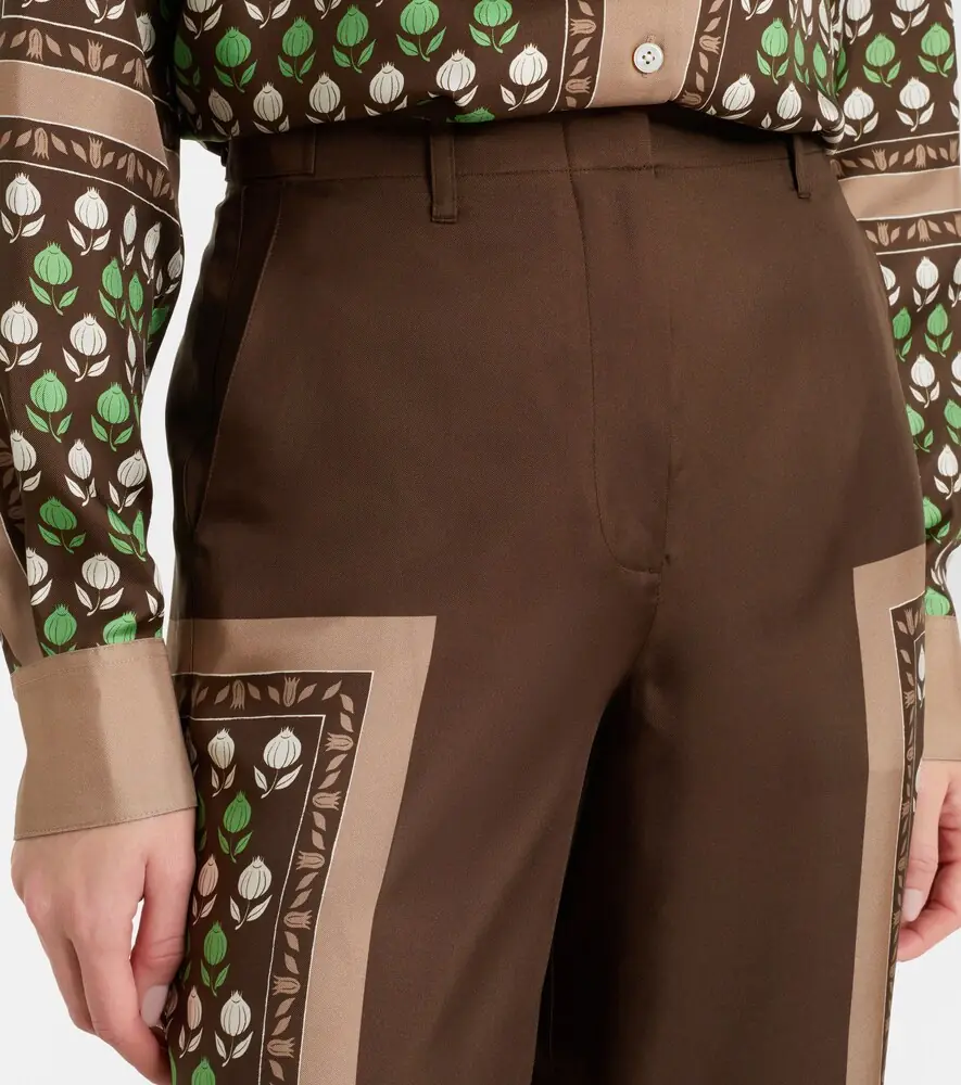 Tory Burch Printed silk twill palazzo pants | Thumbnail 4 Tory Burch Printed silk twill palazzo pants | Thumbnail 4