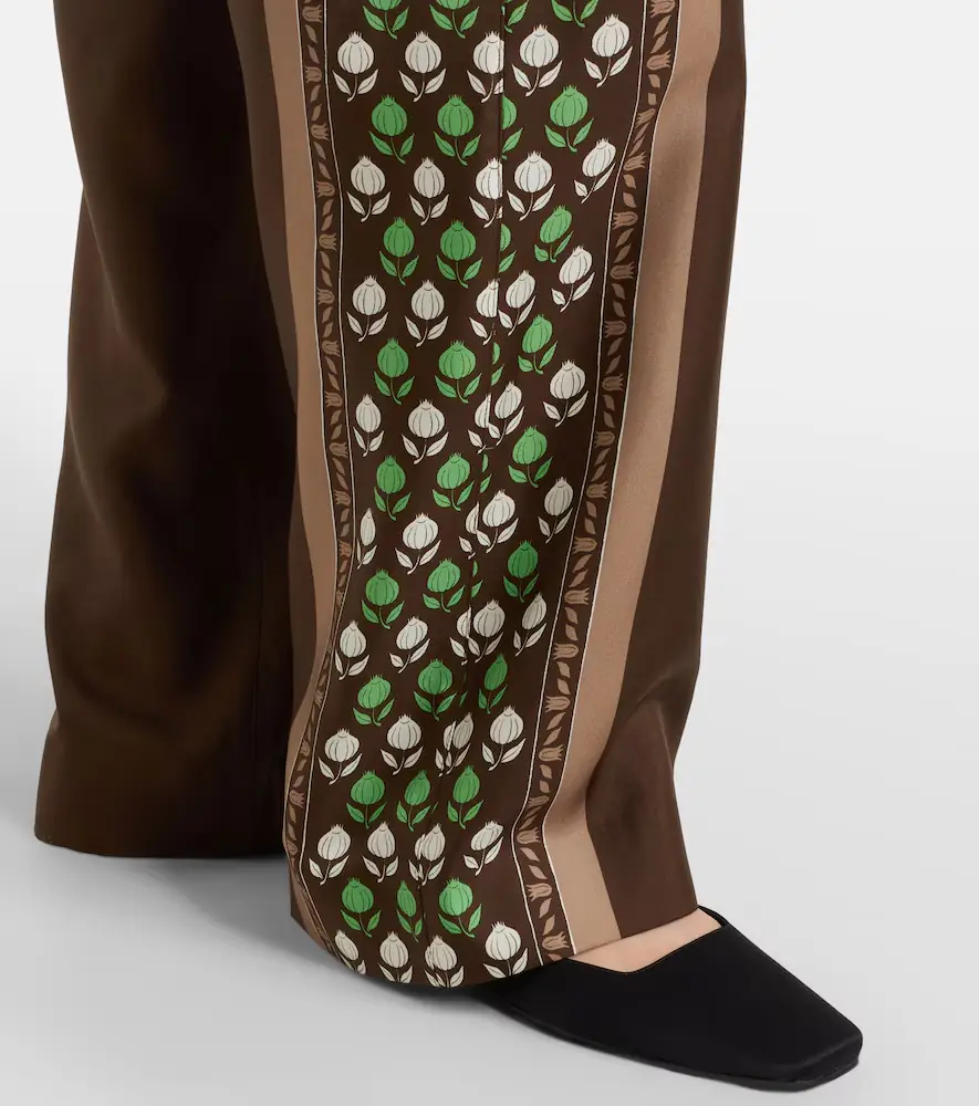 Tory Burch Printed silk twill palazzo pants | Thumbnail 5 Tory Burch Printed silk twill palazzo pants | Thumbnail 5