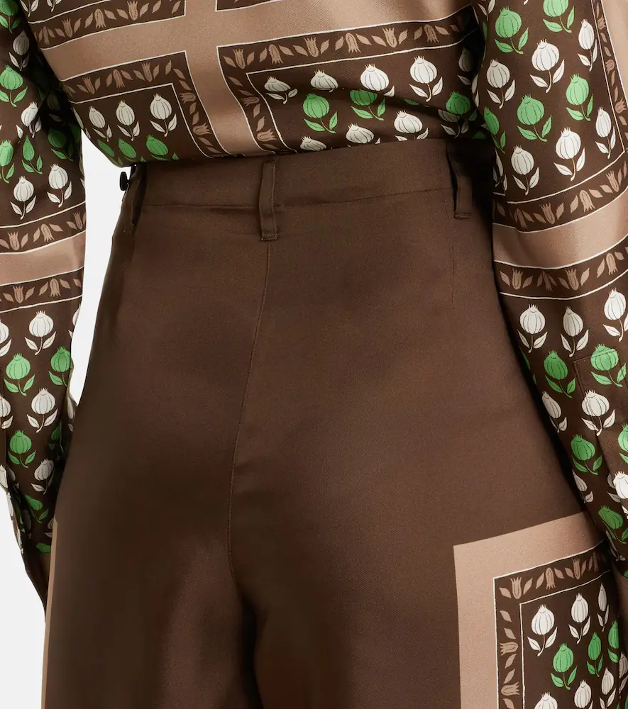 Tory Burch Printed silk twill palazzo pants | Thumbnail 6 Tory Burch Printed silk twill palazzo pants | Thumbnail 6
