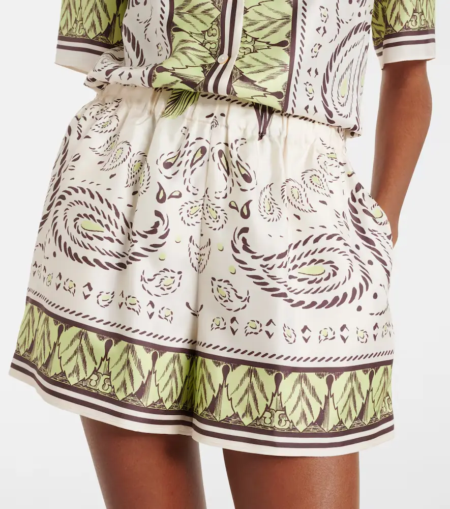 Tory Burch Printed silk shorts | Thumbnail 2 Tory Burch Printed silk shorts | Thumbnail 2