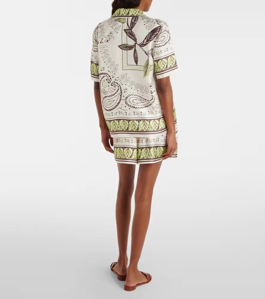 Tory Burch Printed silk shorts | Thumbnail 4 Tory Burch Printed silk shorts | Thumbnail 4