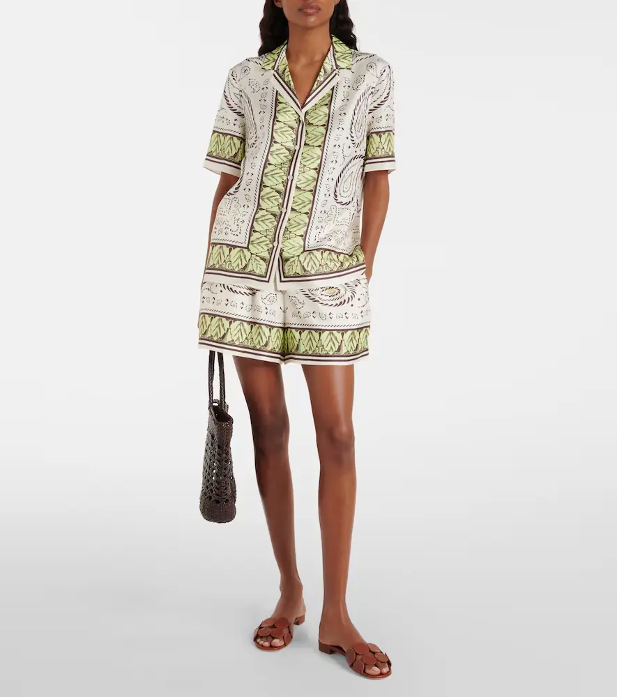 Tory Burch Printed silk shorts | Thumbnail 5 Tory Burch Printed silk shorts | Thumbnail 5