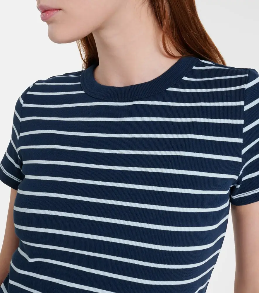 Velvet Brenda striped cotton-blend T-shirt | Thumbnail 2