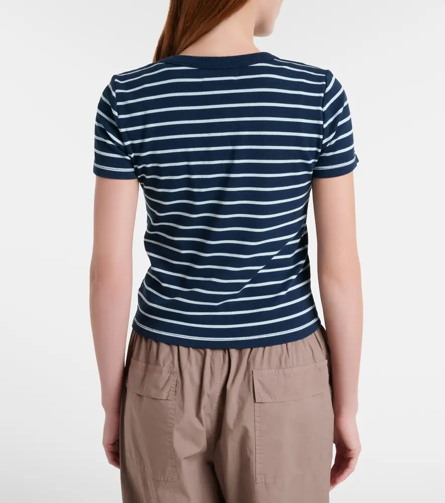 Velvet Brenda striped cotton-blend T-shirt | Thumbnail 3