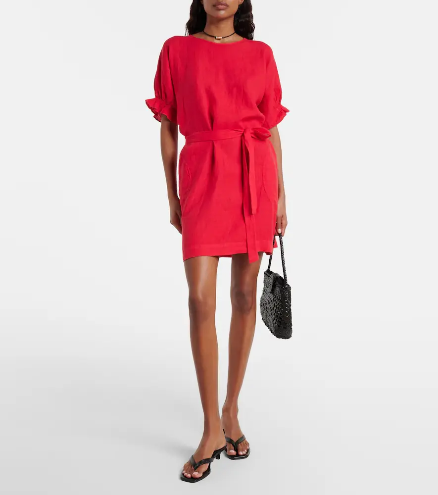Velvet Vivian belted linen minidress | Thumbnail 2 Velvet Vivian belted linen minidress | Thumbnail 2