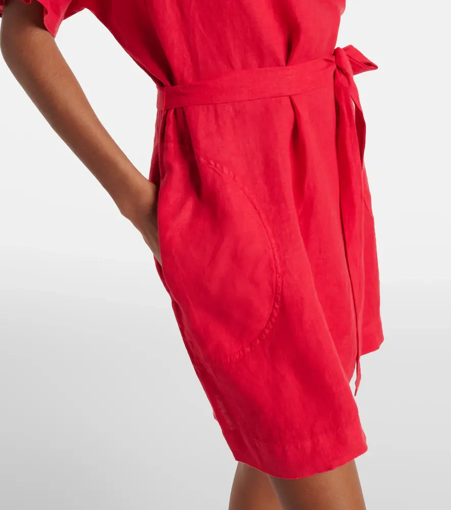 Velvet Vivian belted linen minidress | Thumbnail 3 Velvet Vivian belted linen minidress | Thumbnail 3