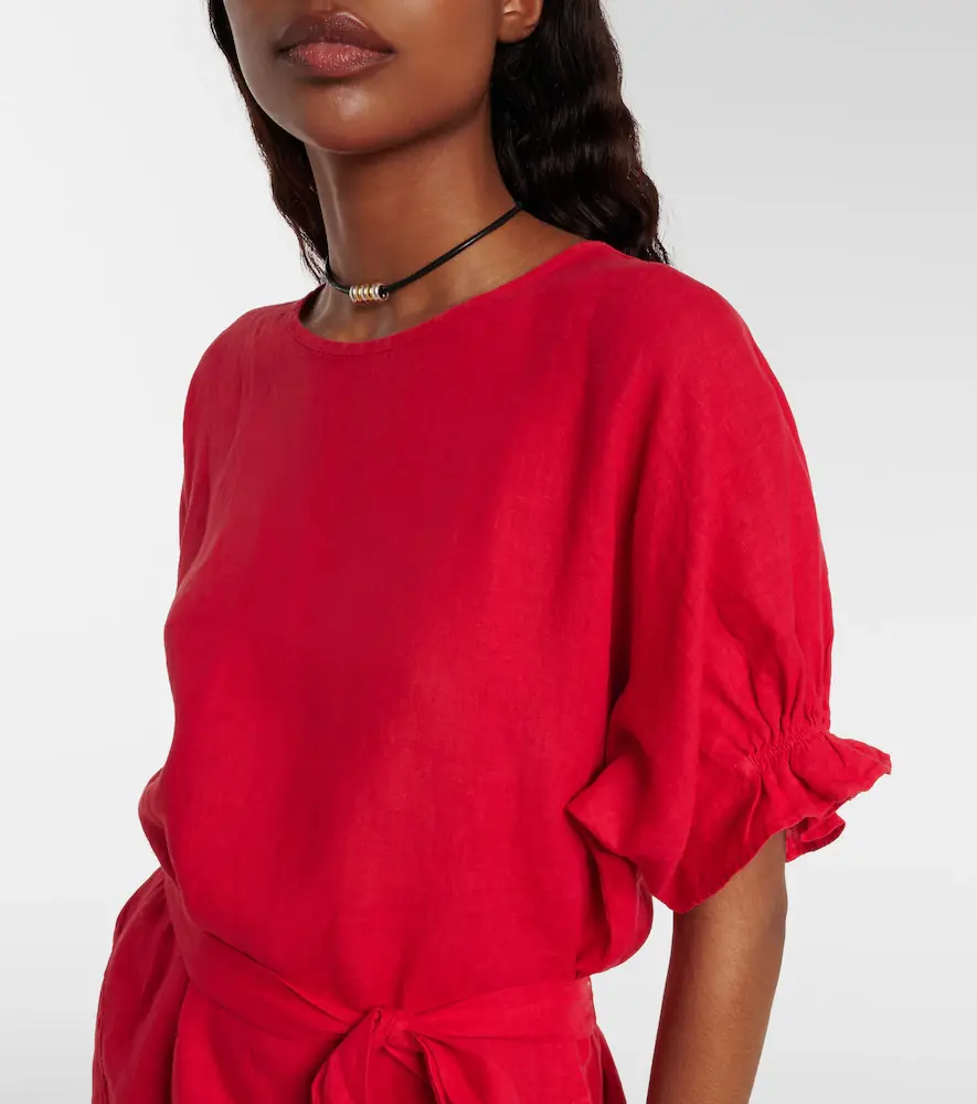 Velvet Vivian belted linen minidress | Thumbnail 4 Velvet Vivian belted linen minidress | Thumbnail 4
