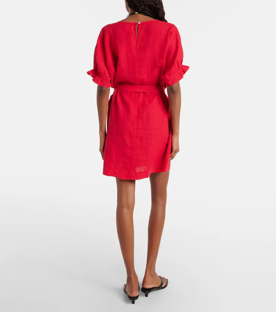 Velvet Vivian belted linen minidress | Thumbnail 5 Velvet Vivian belted linen minidress | Thumbnail 5