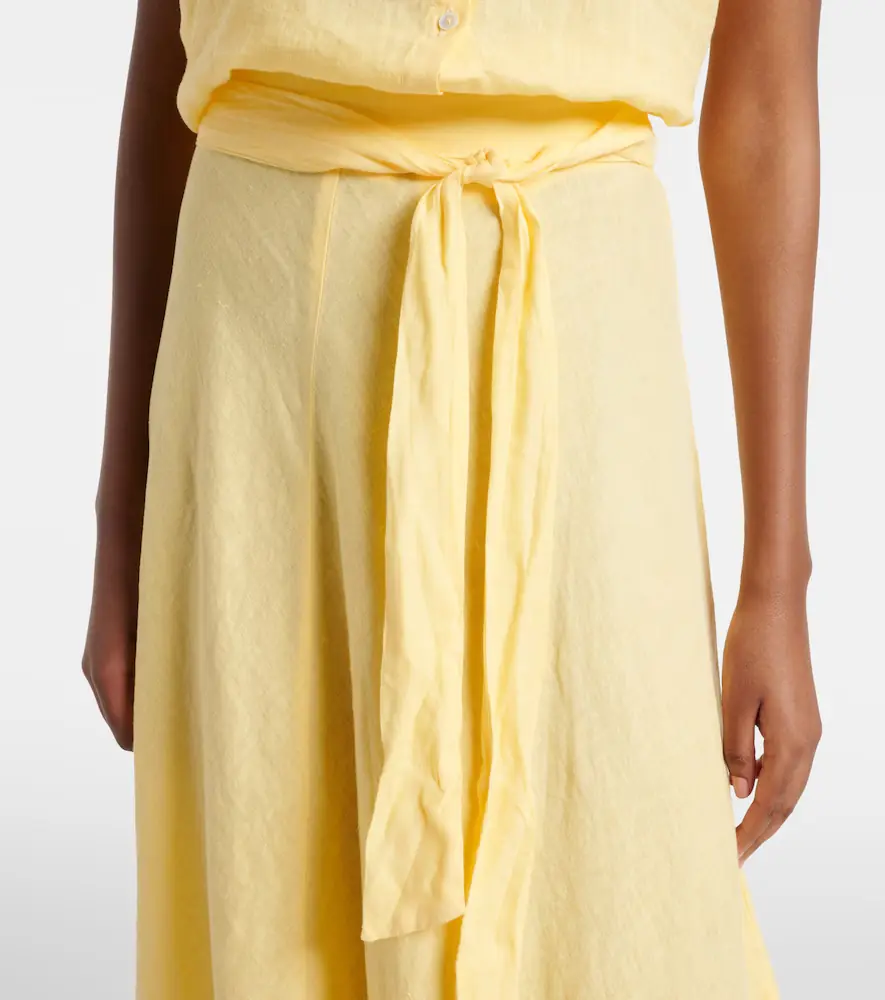 Velvet Malina linen midi skirt | Thumbnail 4