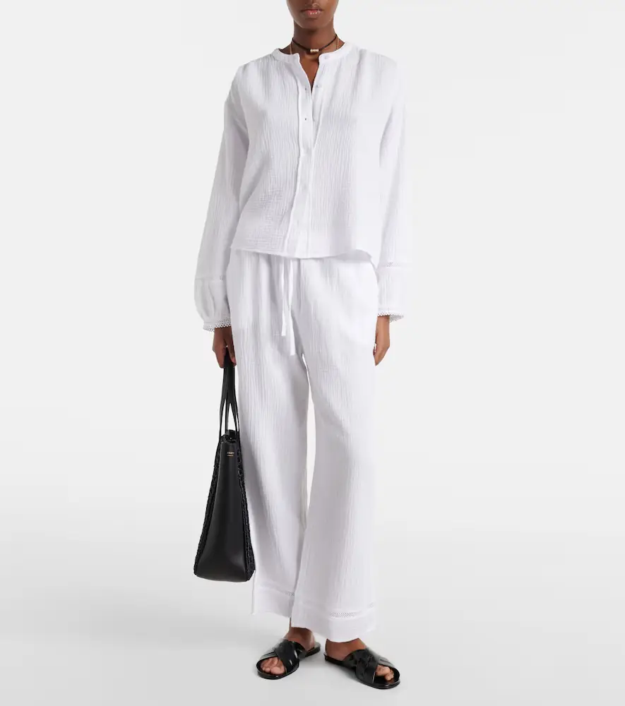 Velvet Calia cotton muslin wide-leg pants | Thumbnail 3 Velvet Calia cotton muslin wide-leg pants | Thumbnail 3