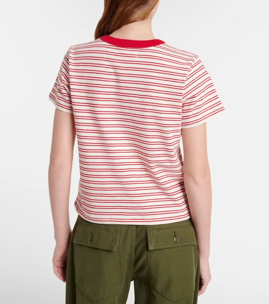Velvet Foster striped cotton jersey T-shirt | Thumbnail 3