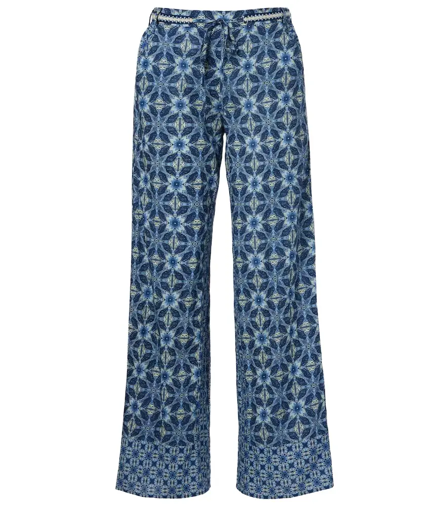 Velvet Kendra printed cotton wide-leg pants