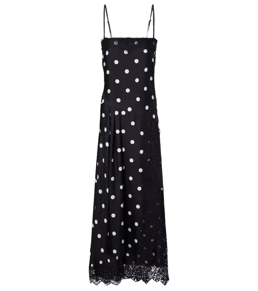 Sportmax Capo polka-dot silk slip dress | Image 1 Sportmax Capo polka-dot silk slip dress | Image 1