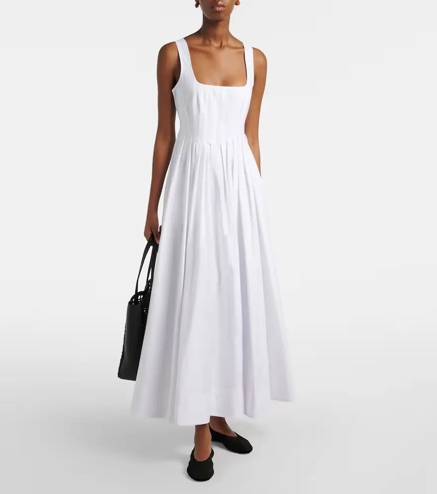 Sportmax Giro cotton canvas midi dress | Thumbnail 3 Sportmax Giro cotton canvas midi dress | Thumbnail 3