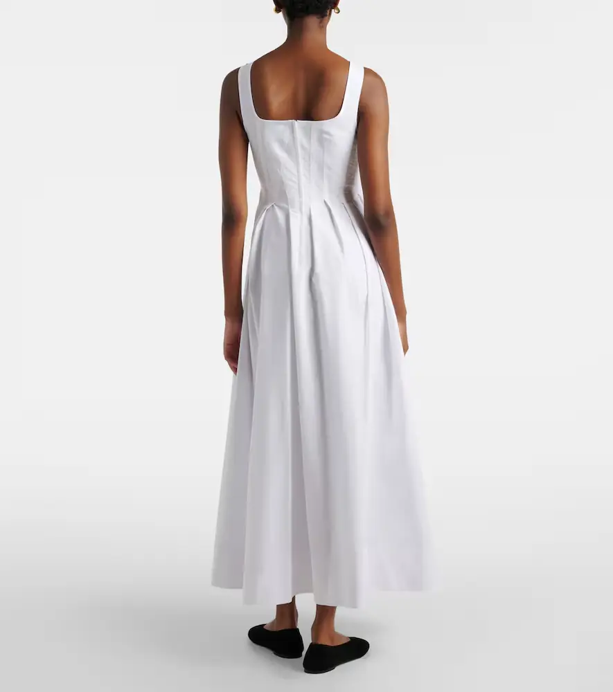 Sportmax Giro cotton canvas midi dress | Thumbnail 4 Sportmax Giro cotton canvas midi dress | Thumbnail 4