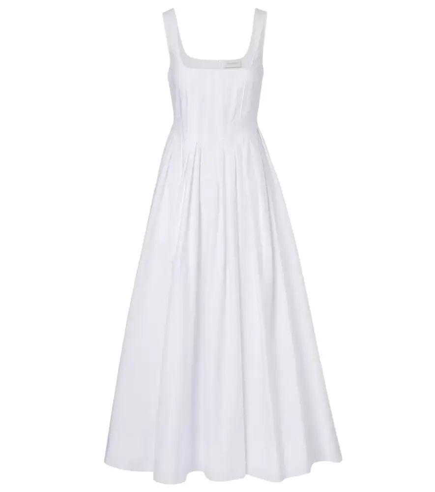 Sportmax Giro cotton canvas midi dress
