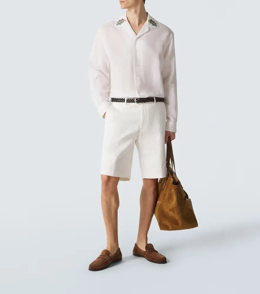 Etro Paisley embroidered linen shirt | Thumbnail 2