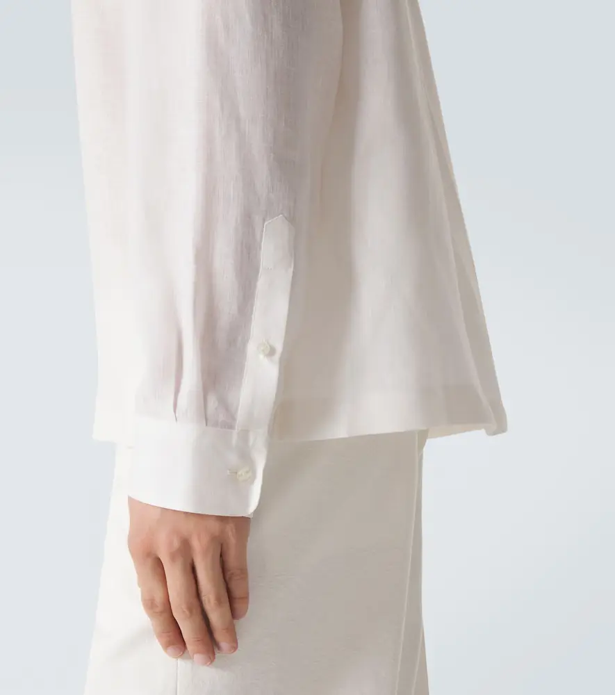 Etro Paisley embroidered linen shirt | Thumbnail 3