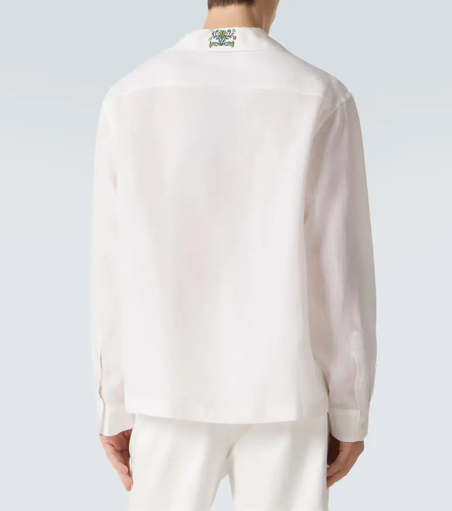 Etro Paisley embroidered linen shirt | Thumbnail 5