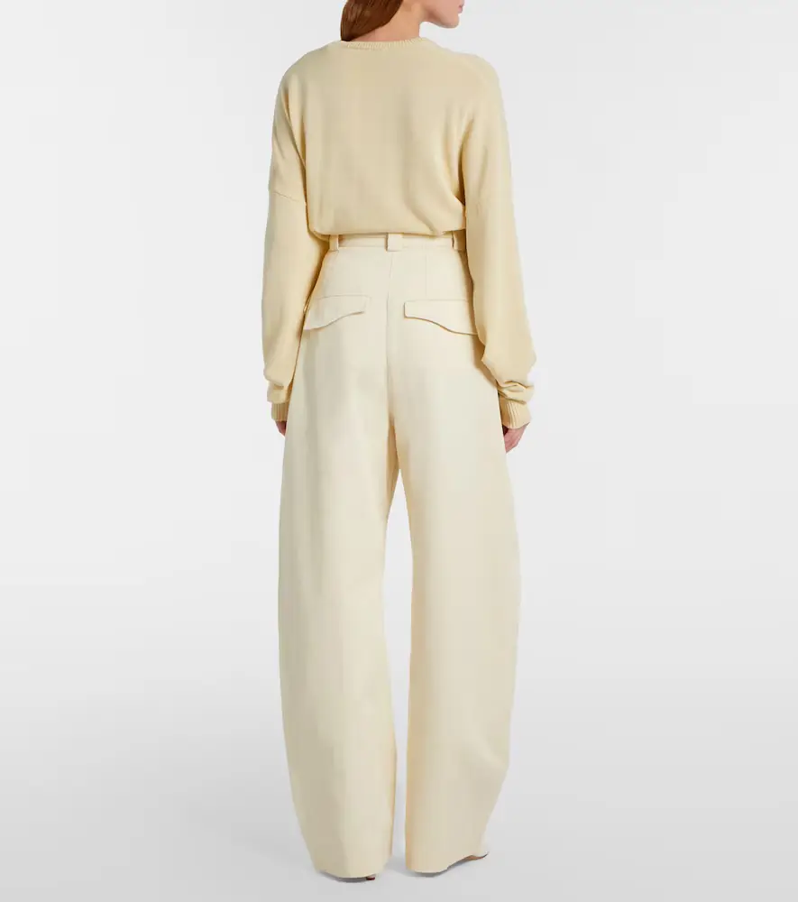Sportmax Idoneo cotton gabardine wide-leg pants | Thumbnail 2