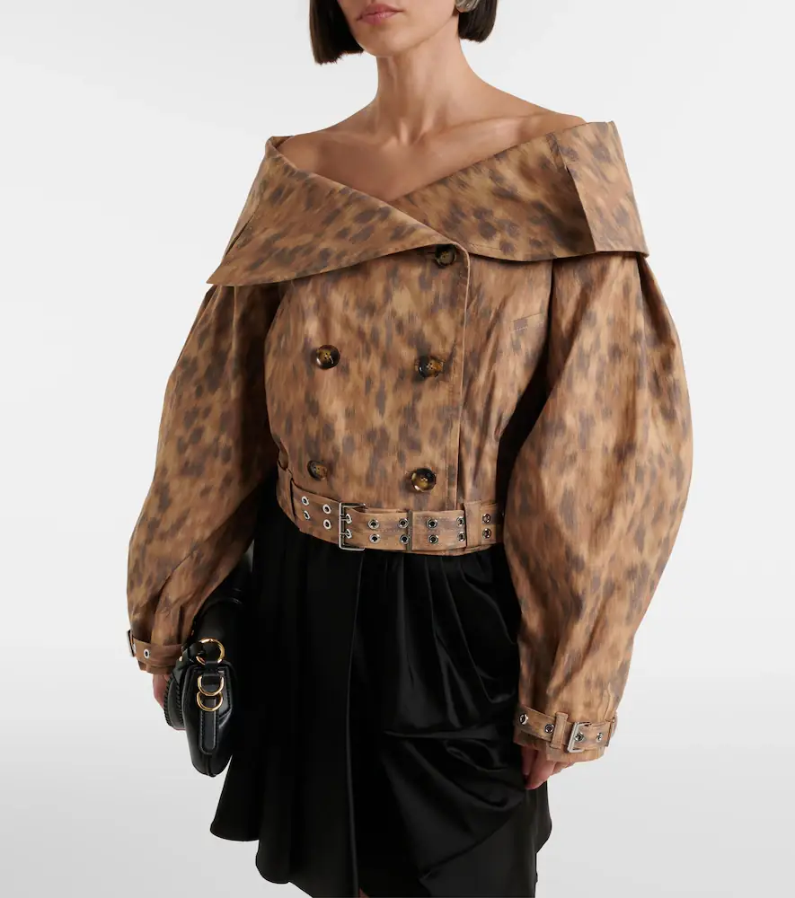 Ganni Printed cotton-blend jacket | Thumbnail 2 Ganni Printed cotton-blend jacket | Thumbnail 2
