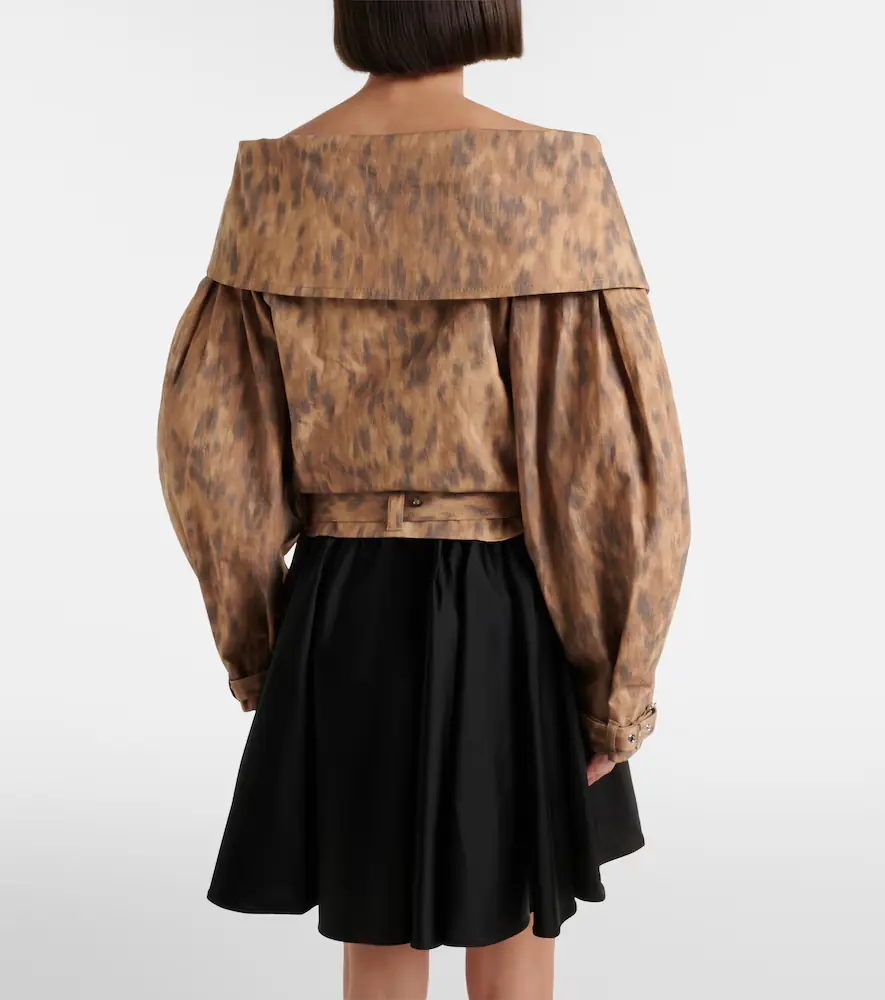 Ganni Printed cotton-blend jacket | Thumbnail 4 Ganni Printed cotton-blend jacket | Thumbnail 4