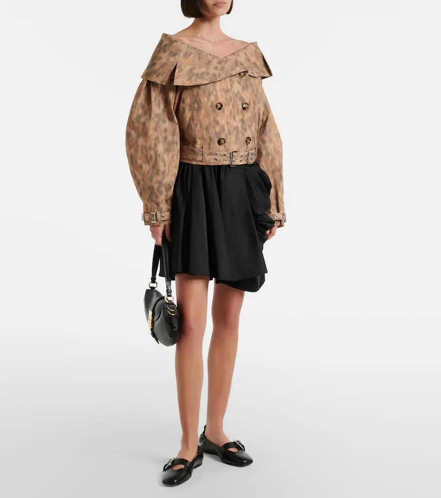 Ganni Printed cotton-blend jacket | Thumbnail 6 Ganni Printed cotton-blend jacket | Thumbnail 6
