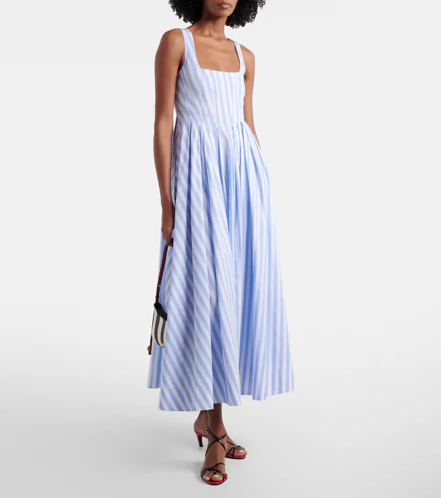 Sportmax Filmato striped cotton poplin midi dress | Thumbnail 5 Sportmax Filmato striped cotton poplin midi dress | Thumbnail 5