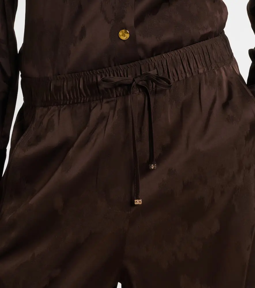 Ganni Satin jacquard wide-leg pants | Thumbnail 4