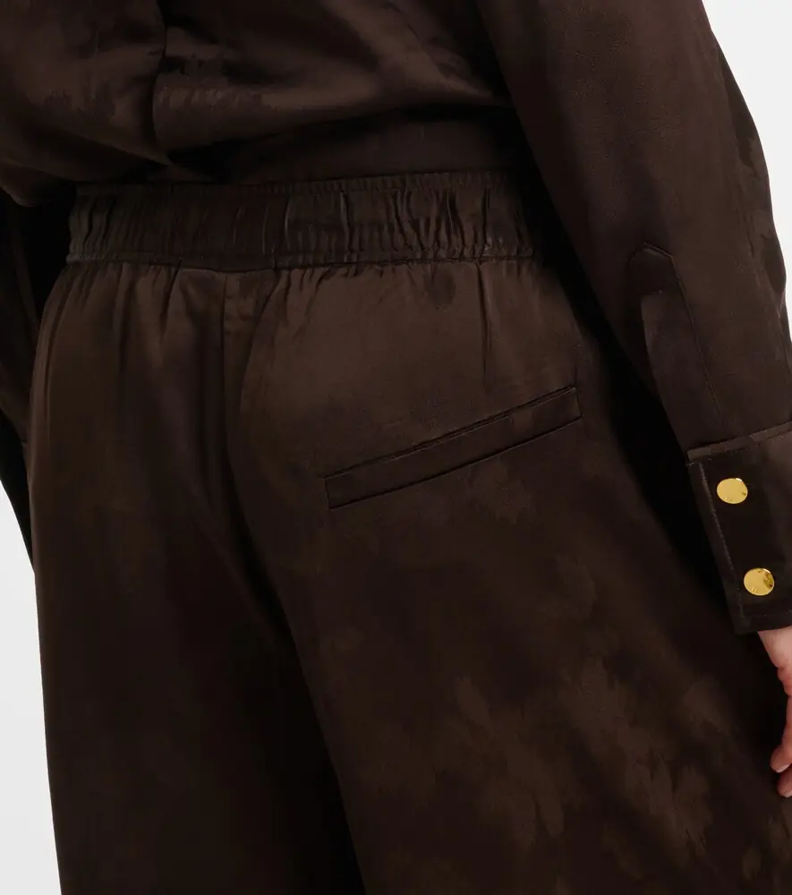 Ganni Satin jacquard wide-leg pants | Thumbnail 5