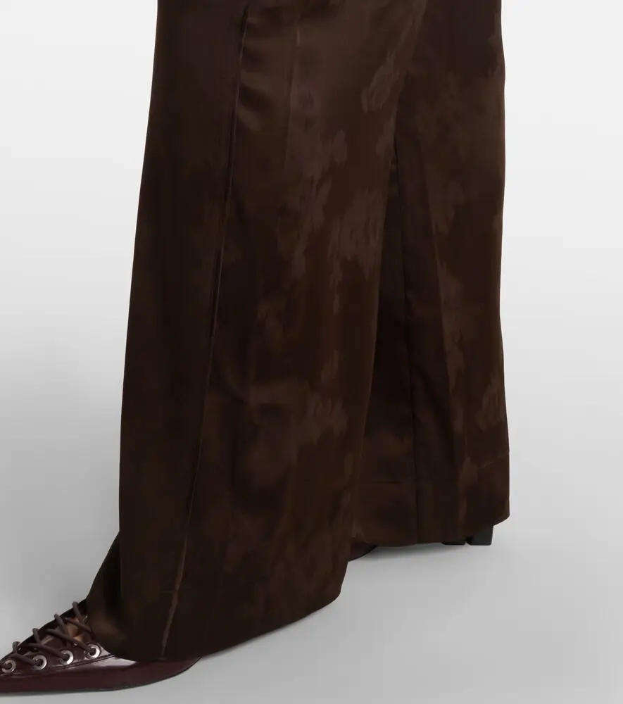 Ganni Satin jacquard wide-leg pants | Thumbnail 6