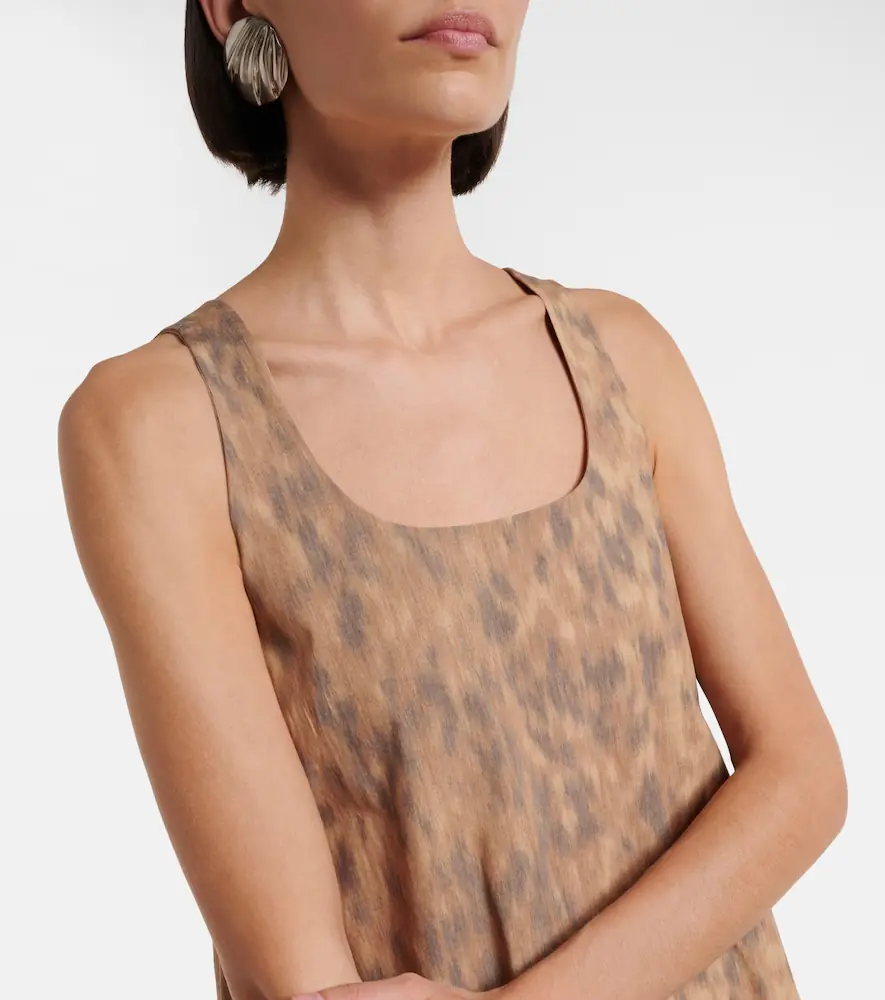 Ganni Ruffled printed cotton minidress | Thumbnail 4