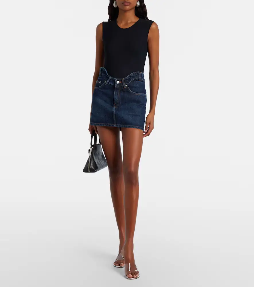 Jean Paul Gaultier Curved denim miniskirt | Thumbnail 2 Jean Paul Gaultier Curved denim miniskirt | Thumbnail 2