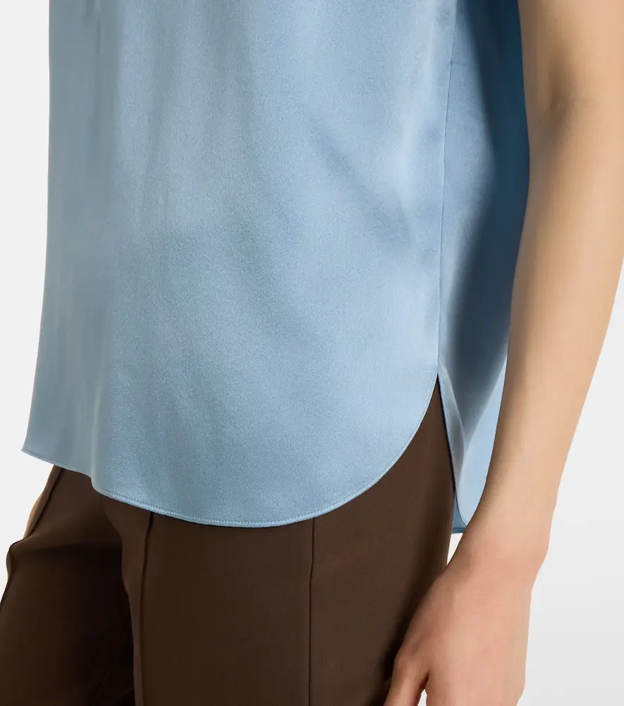 Vince Gathered silk satin blouse | Thumbnail 2