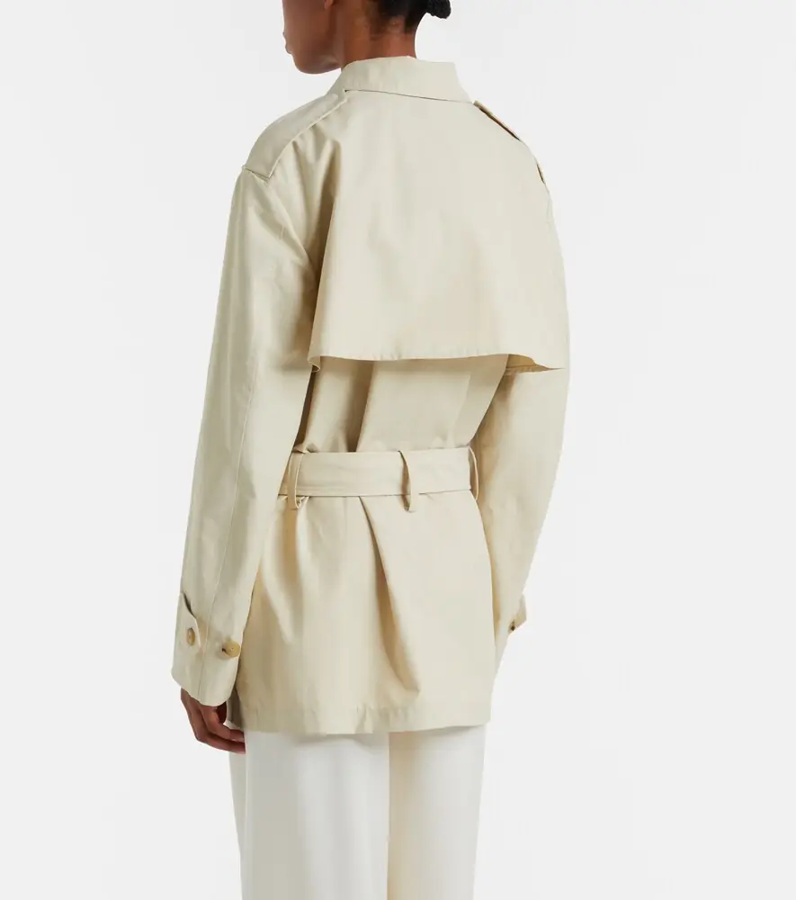Vince Cotton-blend cropped trench coat | Thumbnail 3 Vince Cotton-blend cropped trench coat | Thumbnail 3