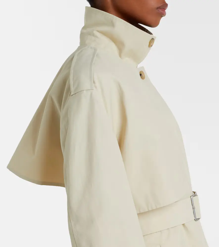 Vince Cotton-blend cropped trench coat | Thumbnail 4 Vince Cotton-blend cropped trench coat | Thumbnail 4