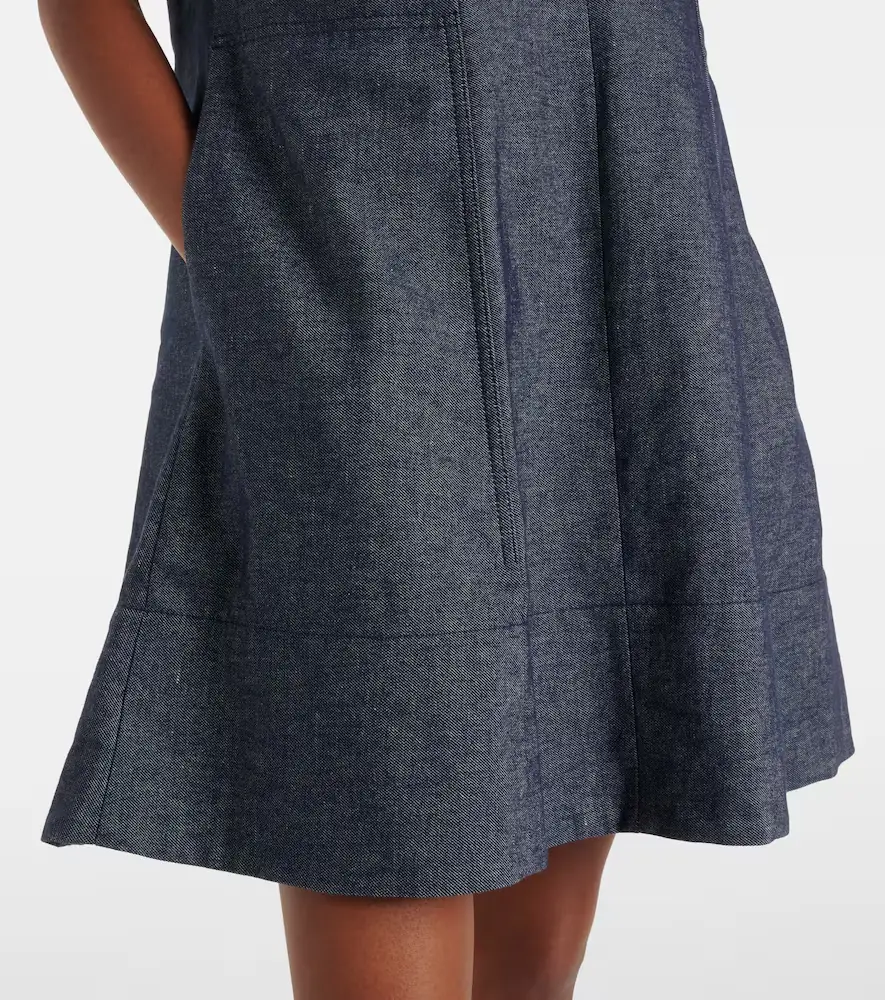 Vince Cotton and linen chambray minidress | Thumbnail 3 Vince Cotton and linen chambray minidress | Thumbnail 3