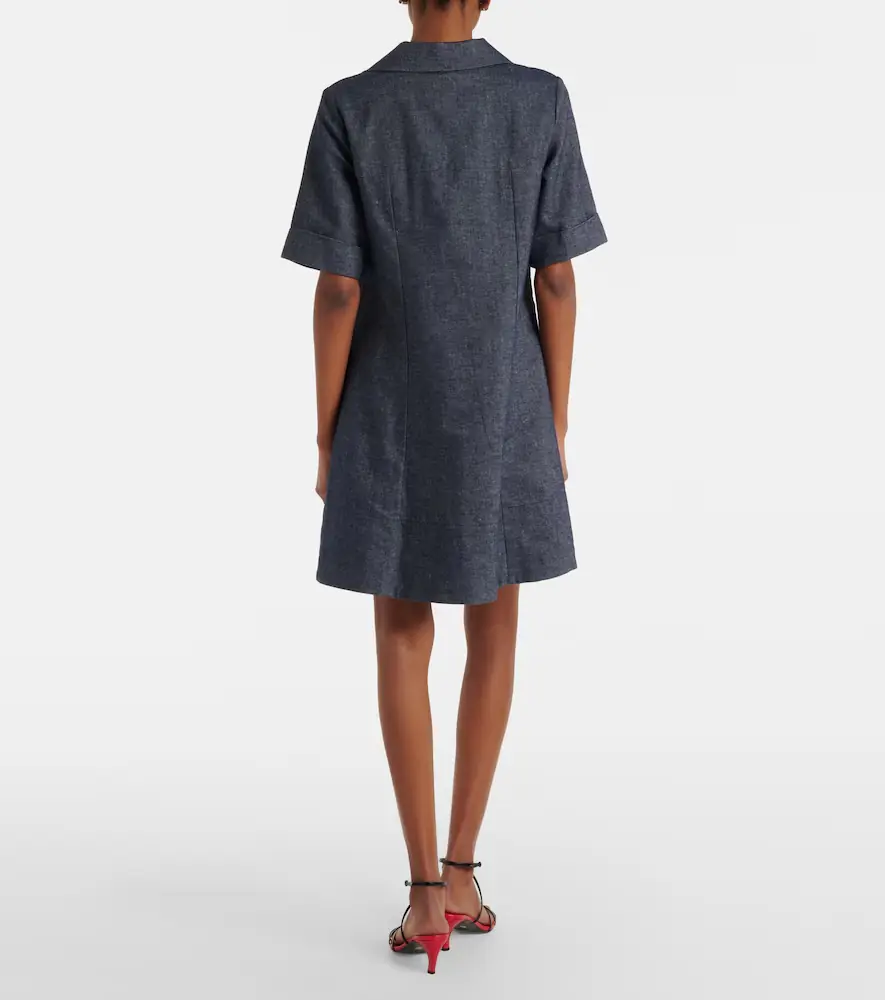 Vince Cotton and linen chambray minidress | Thumbnail 4 Vince Cotton and linen chambray minidress | Thumbnail 4
