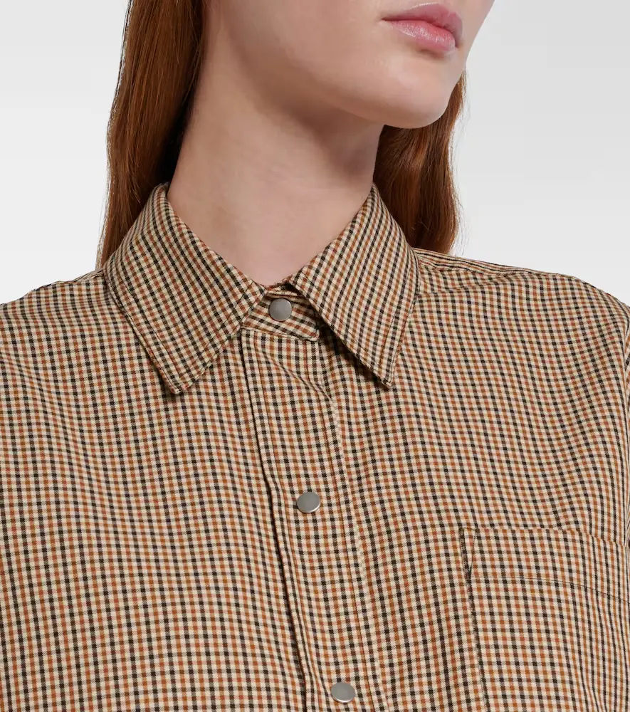 Vince Checked cotton-blend shirt | Thumbnail 6 Vince Checked cotton-blend shirt | Thumbnail 6