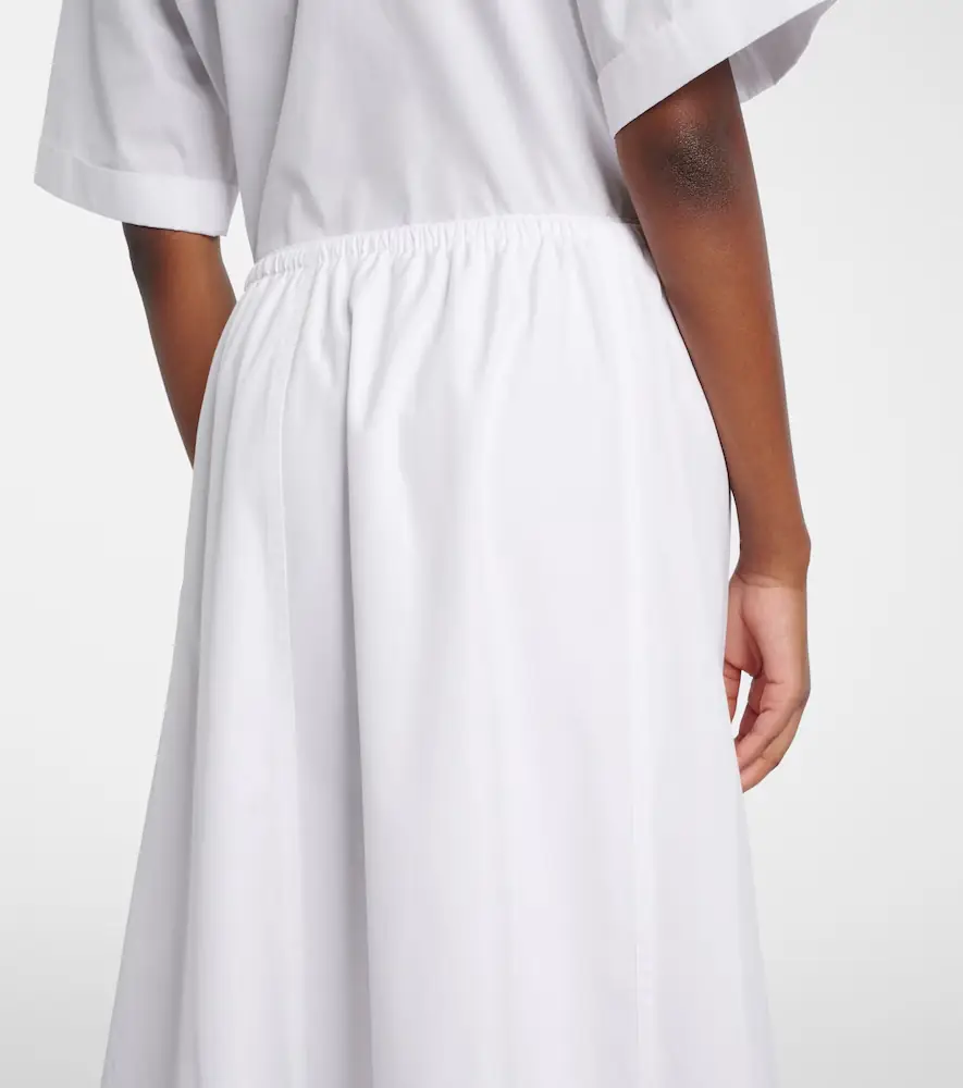 Vince Scalloped cotton poplin midi skirt | Thumbnail 6 Vince Scalloped cotton poplin midi skirt | Thumbnail 6