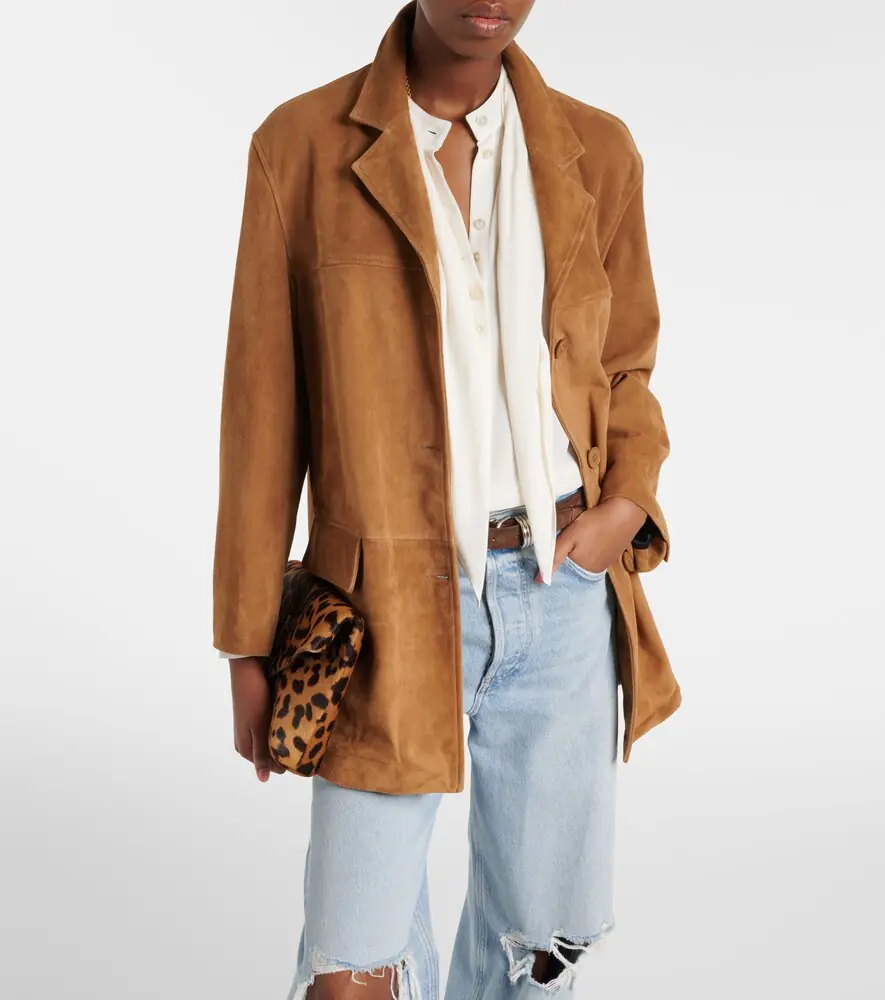Nour Hammour Voltia suede jacket | Thumbnail 4 Nour Hammour Voltia suede jacket | Thumbnail 4