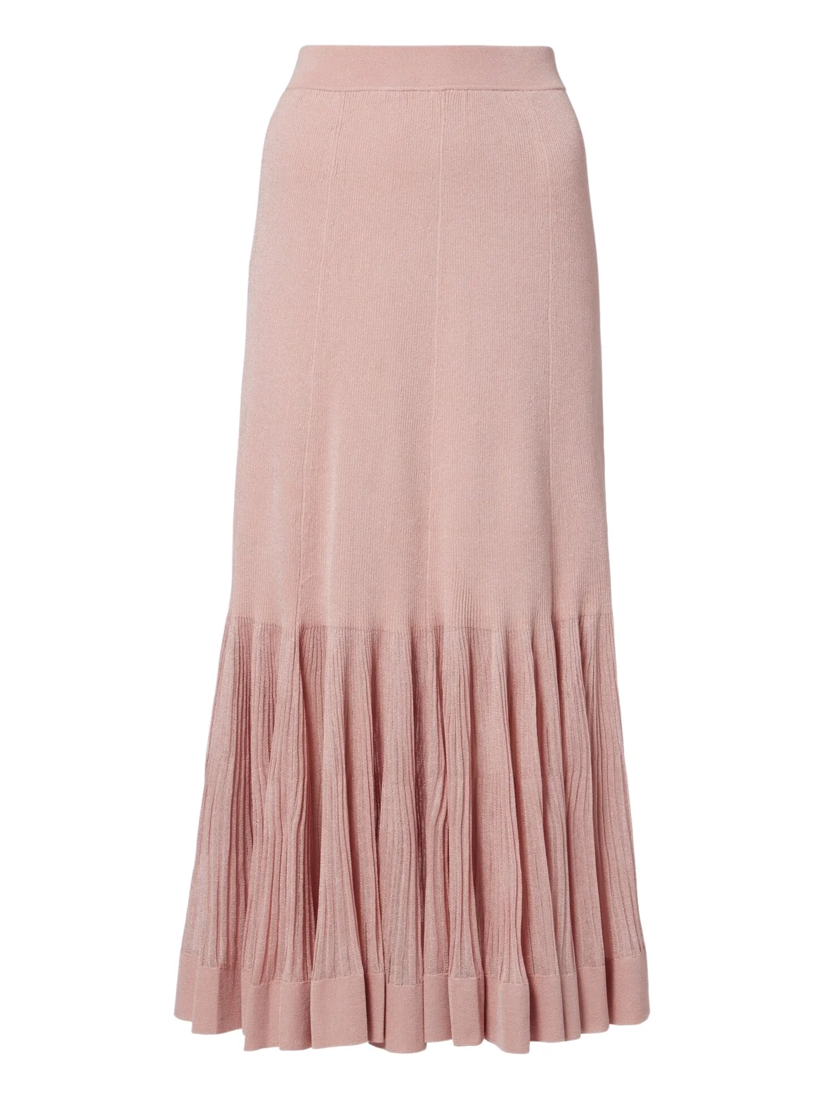 Luna knitted pleated midi skirt