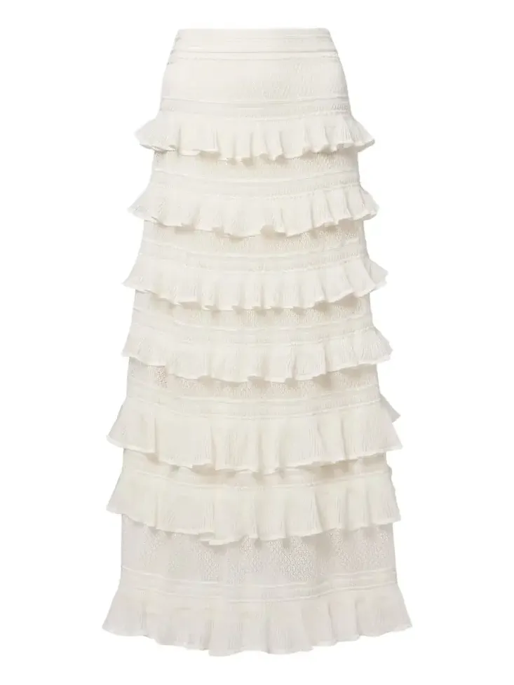 Luna ruffled tiered maxi skirt Luna ruffled tiered maxi skirt