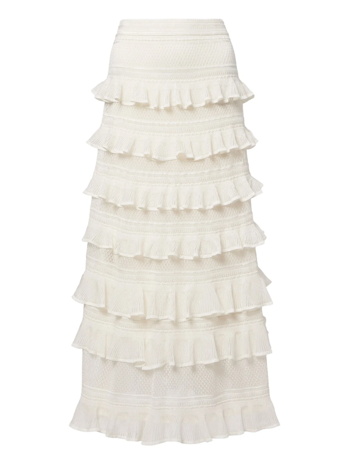 Zimmermann Luna ruffled tiered maxi skirt