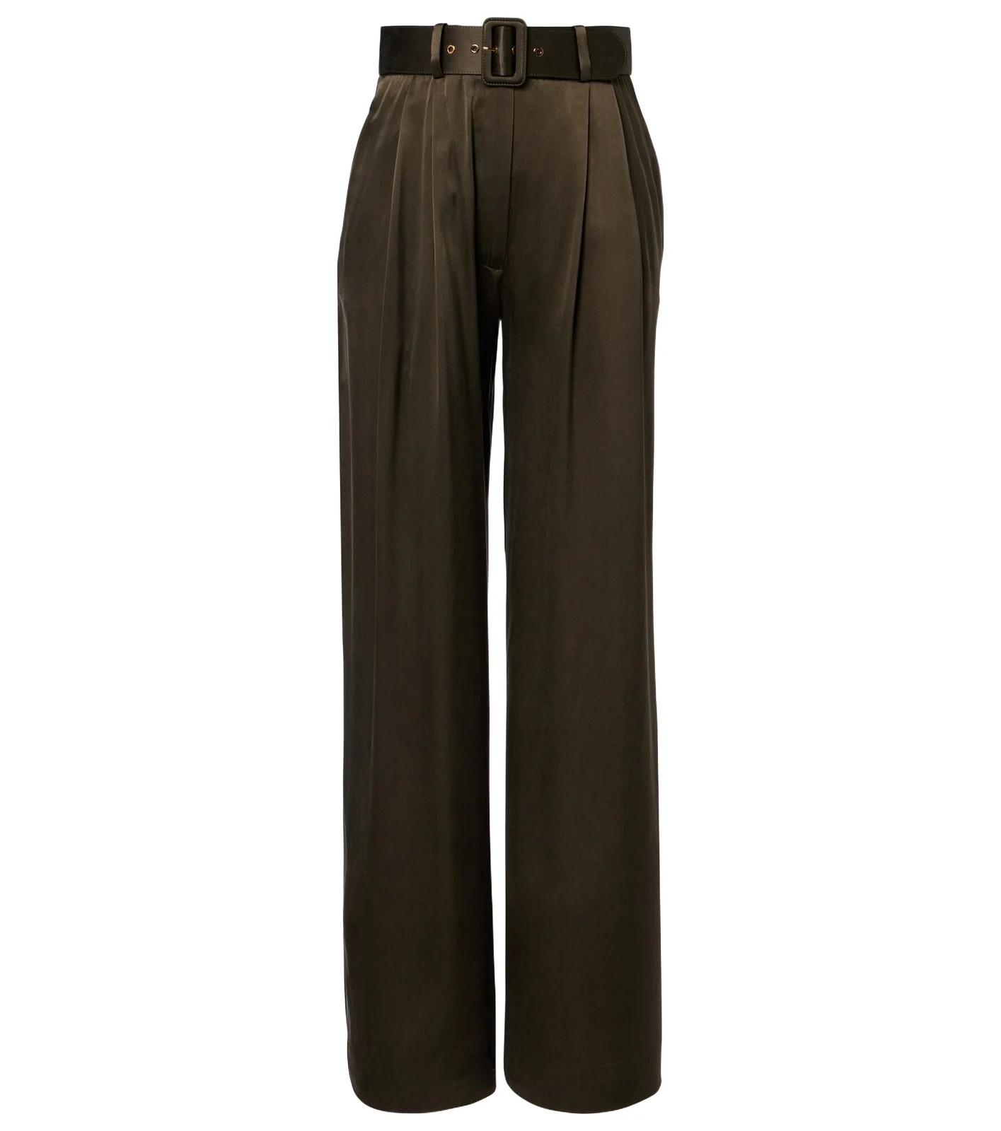 Belted silk wide-leg pants Belted silk wide-leg pants