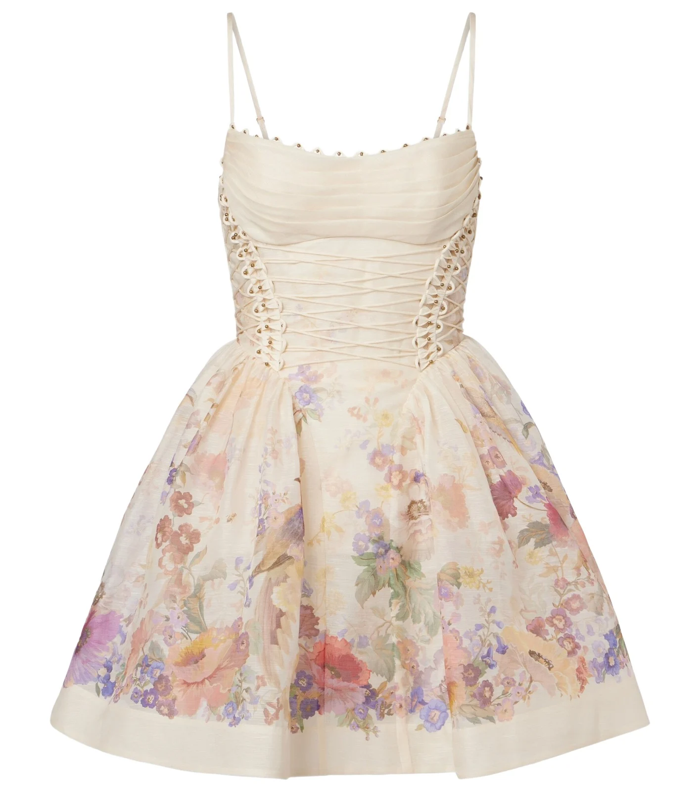 Alchemy floral linen and silk minidress Alchemy floral linen and silk minidress