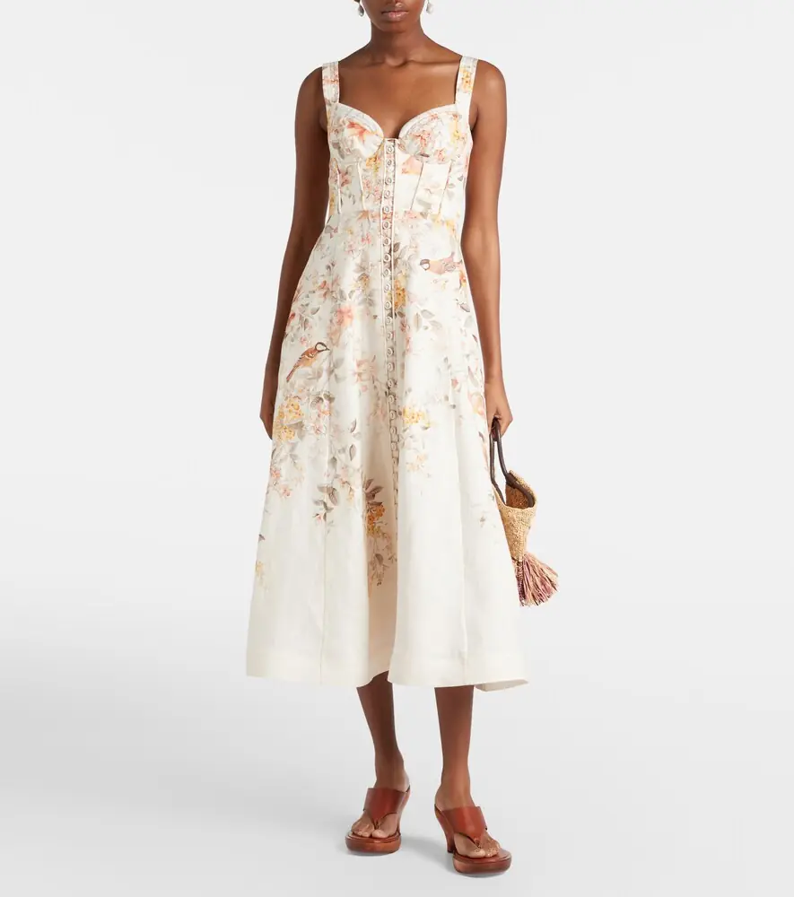 Zimmermann Luna printed linen midi dress | Thumbnail 5