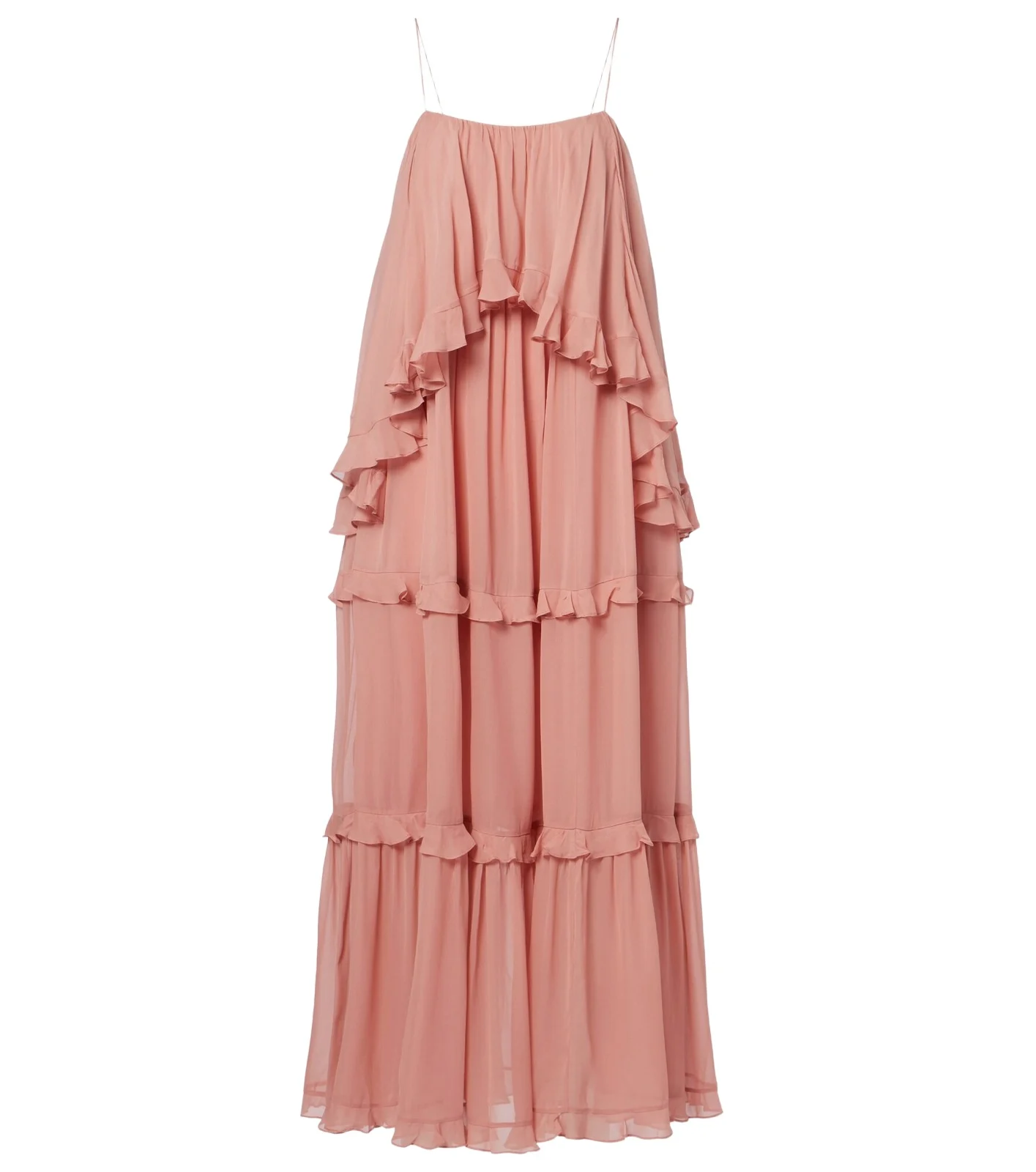 Luna ruffled tiered maxi dress